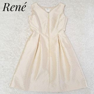 René 美品✨フロントジップドレス ノースリーブワンピース TISSU社製(ひざ丈ワンピース)