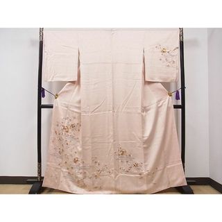 平和屋1■訪問着　駒刺繍　エ霞雪輪枝花文　金彩　逸品　CAAD0080fb(着物)