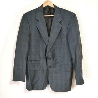 ダンヒル(Dunhill)のdunhill/ALFREDDUNHILL(ダンヒル) ジャケット サイズ48 XL メンズ - ダークグレー 長袖/チェック柄/ネーム刺繍/春/夏(その他)