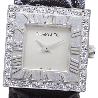 ティファニー(Tiffany & Co.)のティファニー TIFFANY&Co. アトラス K18WG ダイヤベゼル クォーツ レディース _818634(腕時計)