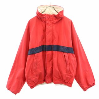 ノーティカ(NAUTICA)のノーティカ 90s オールド フラッグタグ リバーシブル ジップジャケット L レッド×ホワイト NAUTICA メンズ(その他)