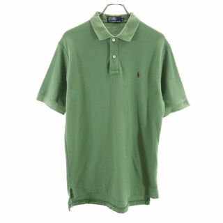 ポロバイラルフローレン インパクト21 日本製 半袖 ポロシャツ L グリーン系 Polo by Ralph Lauren 鹿の子地 メンズ(ポロシャツ)