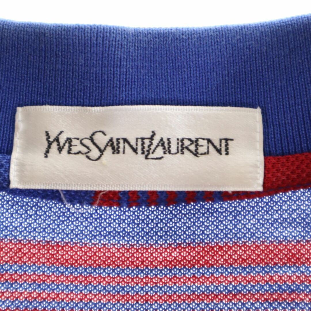 Yves Saint Laurent - イヴサンローラン 日本製 ボーダー柄 半袖 Yves Saint Laurent - イヴサンローラン 日本製 ボーダー柄 半袖