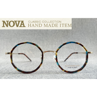 新品「NOVA HAND MADE ITEM」多角形メガネ　H-3120 C-6(サングラス/メガネ)