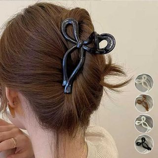 バンスクリップ ヘアクリップ 韓国風レディース ヘアアクセサリー 髪留め お(バレッタ/ヘアクリップ)