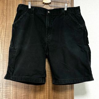 カーハート(carhartt)の【古着】Carhartt(カーハート)ワンポイント ロゴ ハーフパンツ 黒 38(ショートパンツ)