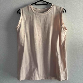 earthy アーシー　ピンク　ノースリーブ 綿100% pink Tシャツ(Tシャツ(半袖/袖なし))