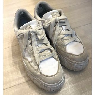 プーマ(PUMA)のPUMA プーマ 厚底 スニーカー 白 ホワイト レディース 25cm(スニーカー)