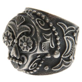 VINTAGE ヴィンテージ SUGAR SKULL RING by Curtis Pete ナバホ族 カーティスピート作 シュガースカル シルバーリング シルバー(リング(指輪))