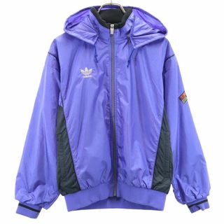 アディダス(adidas)のアディダス 80s トレフォイルロゴ デサント製 ヴィンテージ 長袖 ナイロンジャケット L パープル adidas メンズ(ナイロンジャケット)