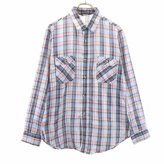 リーバイス(Levi's)のリーバイス 70s ヴィンテージ チェック柄 長袖 シャツ L ブルー Levi's メンズ(シャツ)