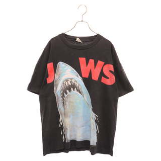 VINTAGE ヴィンテージ 90s JAWS Attacking T-shirt ジョーズフロントフォトプリント半袖Tシャツ ブラック(Tシャツ/カットソー(半袖/袖なし))