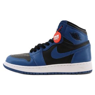 ナイキ(NIKE)のNIKE ナイキ AIR JORDAN 1 RETRO HIGH OG GS Dark Marina Blue エアジョーダン1 ダークマリーナブルー ハイカットスニーカーブルー/ブラック 6.5Y/24.5cm 575441-404(スニーカー)