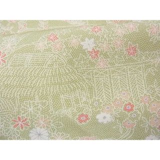 平和屋1■上質な小紋　風景花文　逸品　CAAB0695fb(着物)