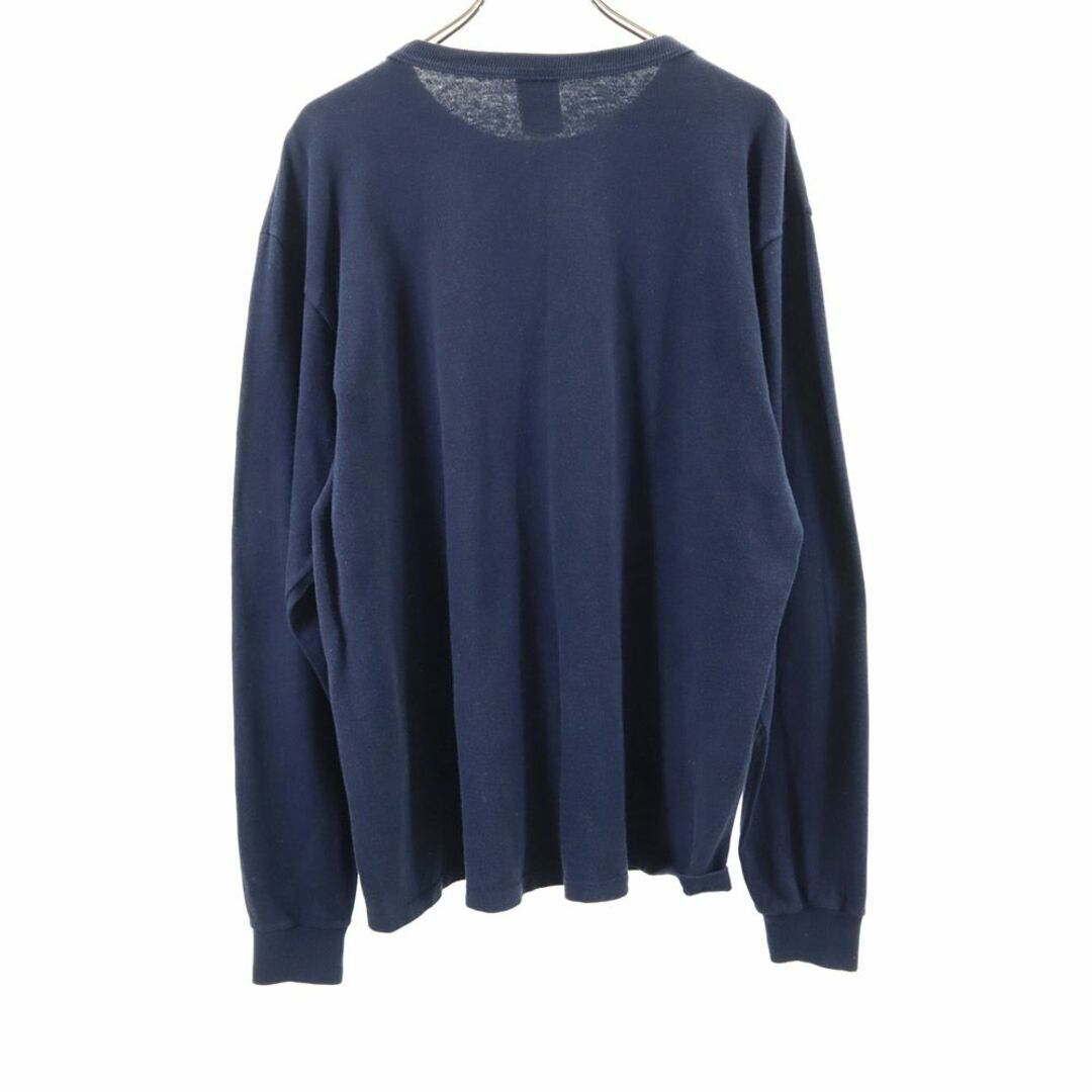 チャンピオン 90s 後期 USA製 プリント 長袖 Tシャツ L ネイビー チャンピオン 90s 後期 USA製 プリント 長袖 Tシャツ L ネイビー