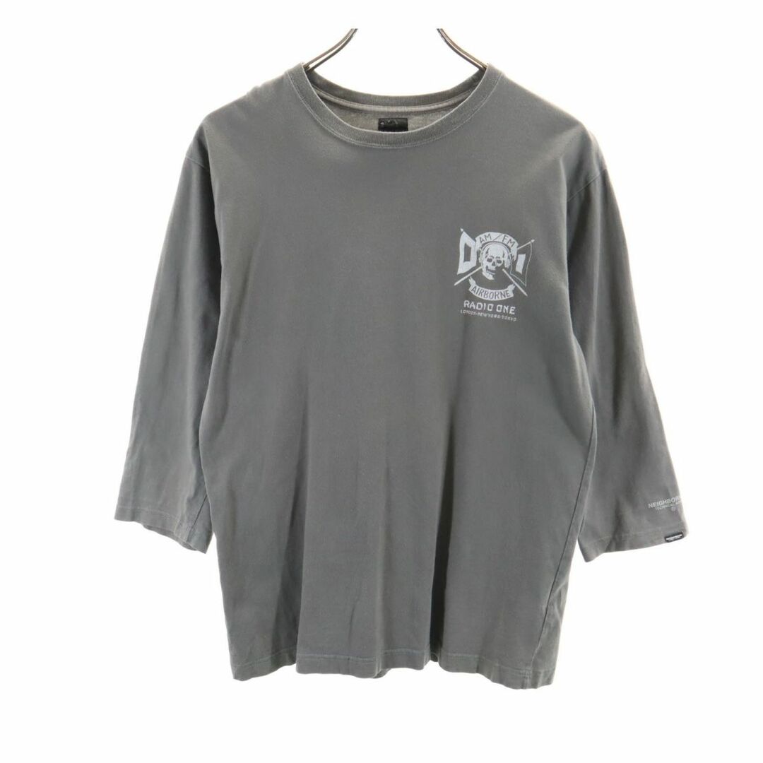 NEIGHBORHOOD - ネイバーフッド 日本製 7分袖 Tシャツ 2 グレー NEIGHBORHOOD - ネイバーフッド 日本製 7分袖 Tシャツ 2 グレー