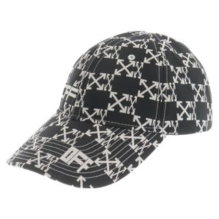 オフホワイト(OFF-WHITE)のOFF-WHITE オフホワイト 22SS Monogram Baseball Cap モノグラムベースボールキャップ ロゴ総柄帽子 ブラック(キャップ)