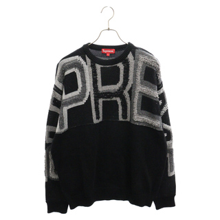 シュプリーム(Supreme)のSUPREME シュプリーム 21AW Chenille Logo Sweater シェニール ロゴ クルーネック ニットセーター ブラック(ニット/セーター)