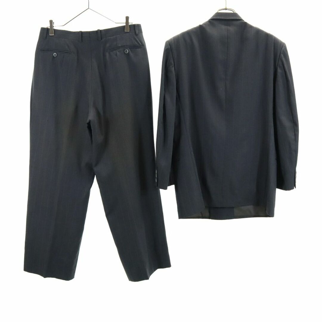 LANVIN - ランバン ウール ストライプ柄 ダブル スーツ 上下 LANVIN - ランバン ウール ストライプ柄 ダブル スーツ 上下