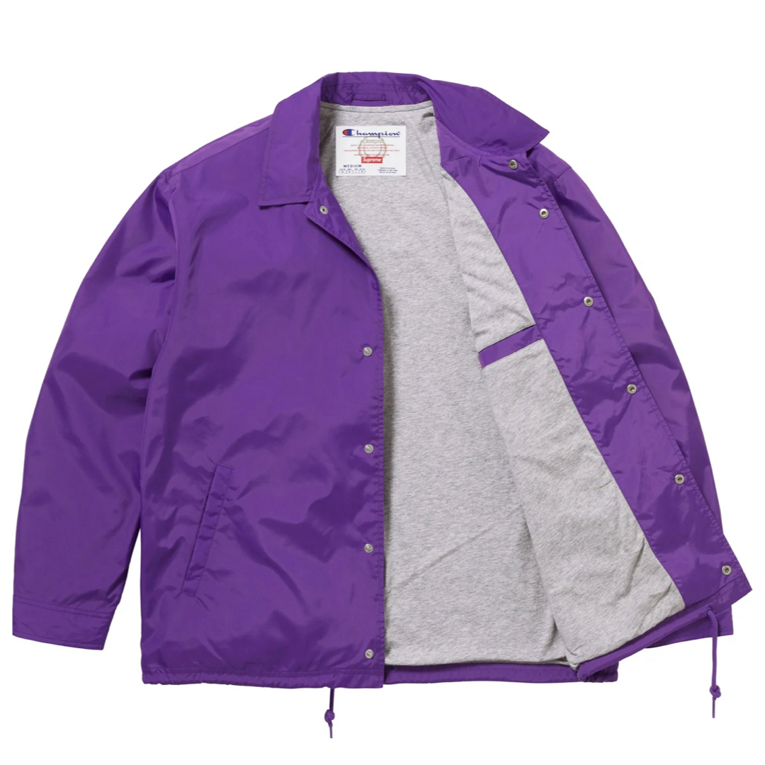 【美品】Supreme Champion コラボ コーチジャケット パープル M Supreme - Supreme x Champion Coaches Jacket Purpleの通販 by