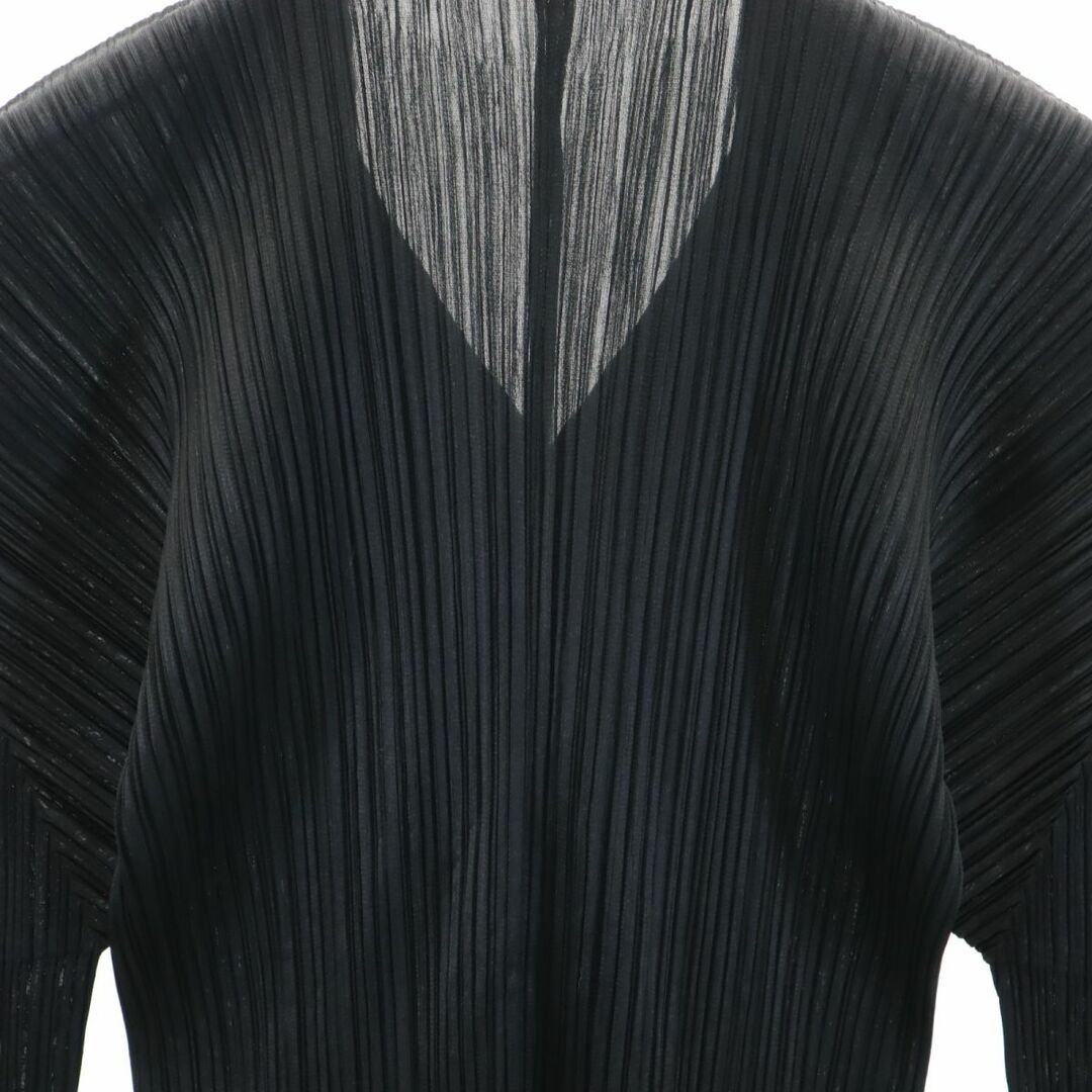 プリーツプリーズ 日本製 長袖 ブラウス ブラック系 PLEATS プリーツプリーズ 日本製 長袖 ブラウス ブラック系 PLEATS