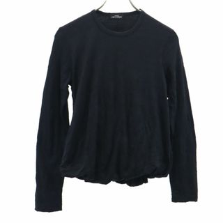 トリココムデギャルソン(tricot COMME des GARCONS)のトリココムデギャルソン 90s 1999年 ウール 長袖 シャーリング加工 カットソー ブラック系 tricot COMME des GARCONS レディース(カットソー(長袖/七分))