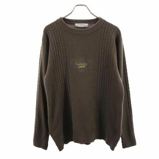 ランバン(LANVIN)のランバン 長袖 カシミア セーター ブラウン系 LANVIN ニット メンズ(ニット/セーター)