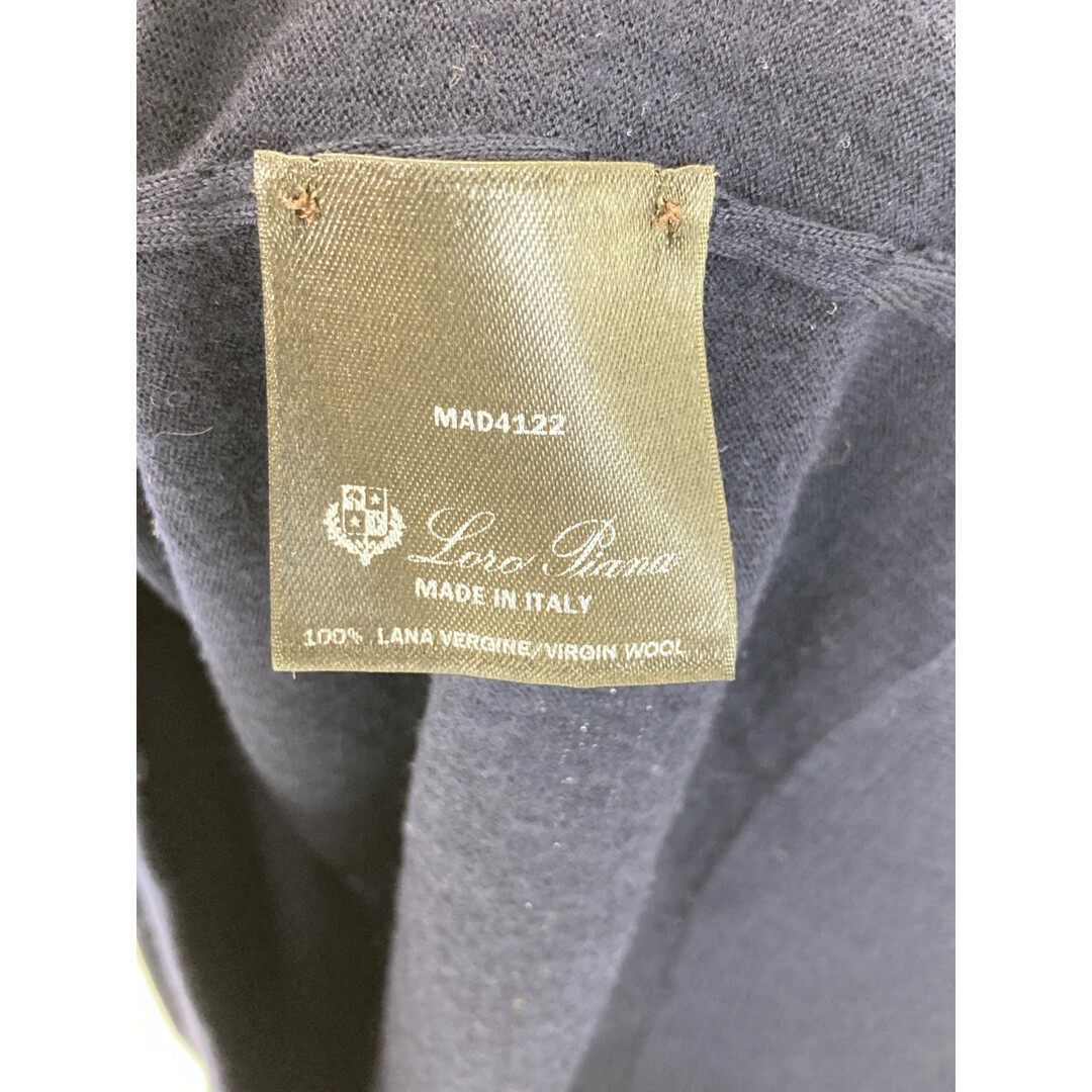 Loro Piana - ロロピアーナ ネイビー ウール 長袖ニットポロ Loro Piana - ロロピアーナ ネイビー ウール 長袖ニットポロ