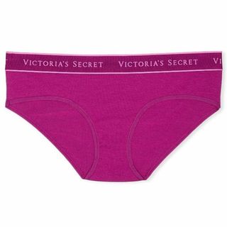 ヴィクトリアズシークレット(Victoria's Secret)のVICTORIA'S SECRET ロゴコットンヒップハンガー ワイン XS(ショーツ)