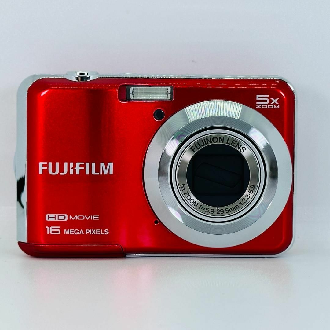 【超目玉枠】 美品レア】FUJIFILM FINEPIX AX660 レッド 単3電池駆動 デジタルカメラ