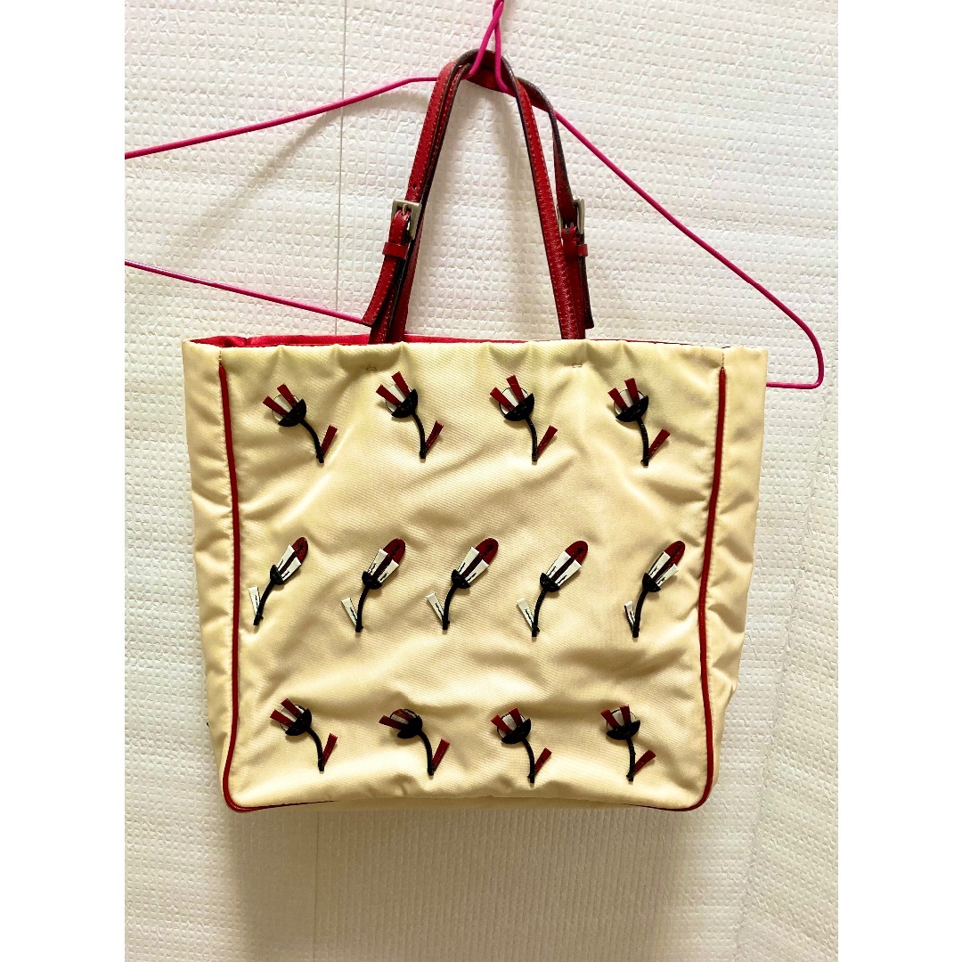PRADA - PRADA　ナイロンバッグ　花モチーフ