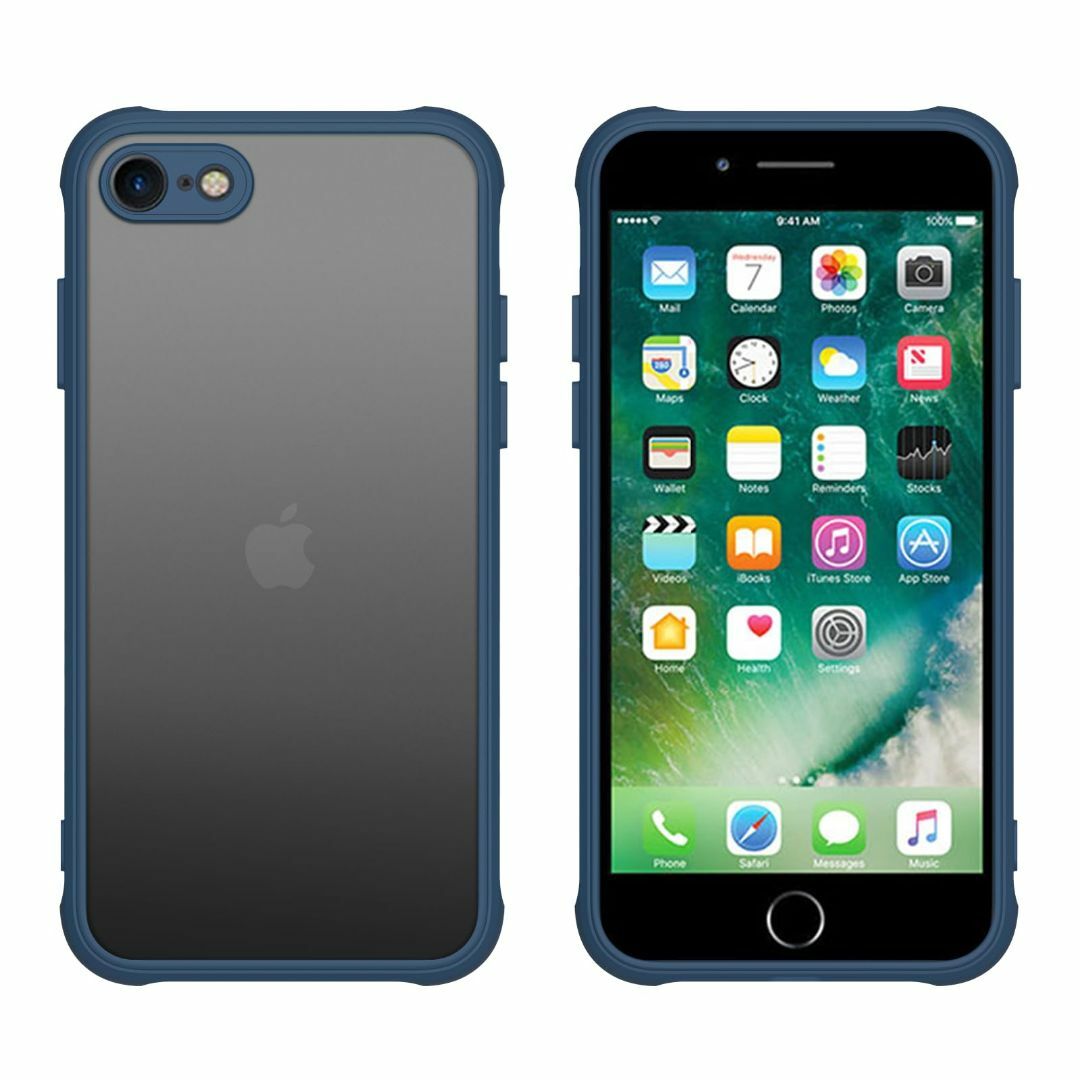 サイズ:iPhonese3/se2/7/8_色:ブルー】iphone se ケの通販 by サイズ:iPhonese3/se2/7/8_色:ブルー】iphone se ケの通販 by