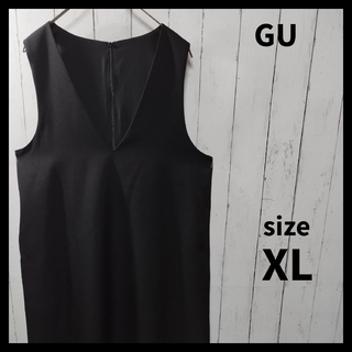 GU - 【GU】ミニジャンパードレス　完売品　プチプラ　黒　XLサイズ