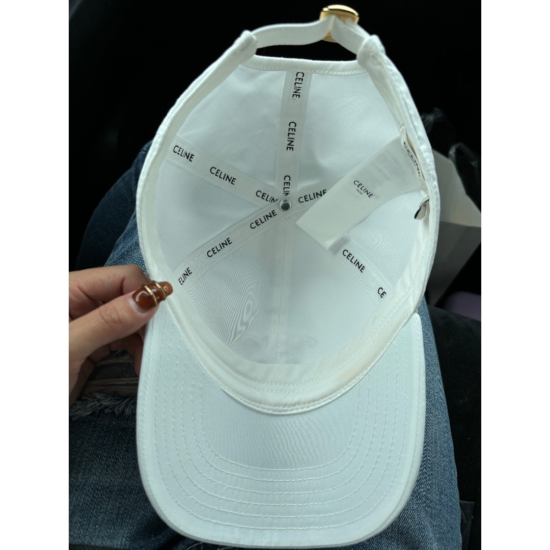 セリーヌ トリオンフ ベースボールキャップ / コットン WHITE セリーヌ トリオンフ ベースボールキャップ / コットン WHITE