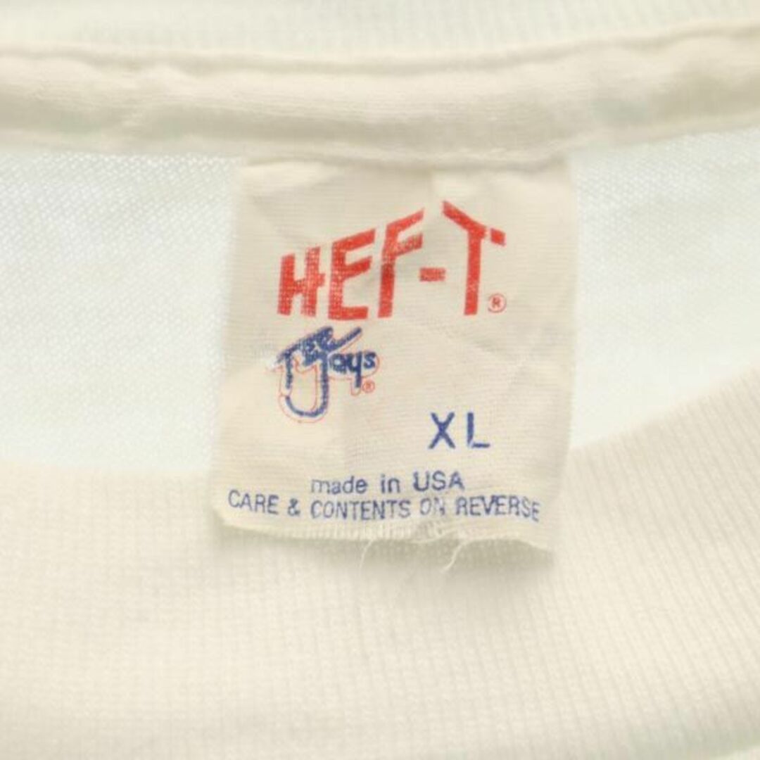 ヘフト 80s ヴィンテージ USA製 長袖 Tシャツ XL ホワイト系 HEF ヘフト 80s ヴィンテージ USA製 長袖 Tシャツ XL ホワイト系 HEF