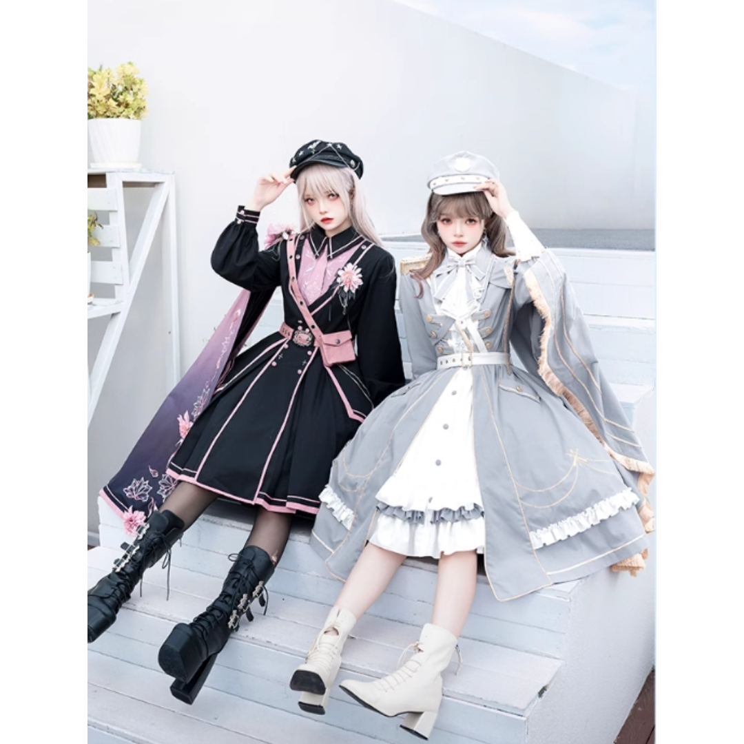 和風ロリータドレス「譚櫻芳華」軍lo ゴスロリ L34#の通販 by 和風ロリータドレス「譚櫻芳華」軍lo ゴスロリ L34#の通販 by