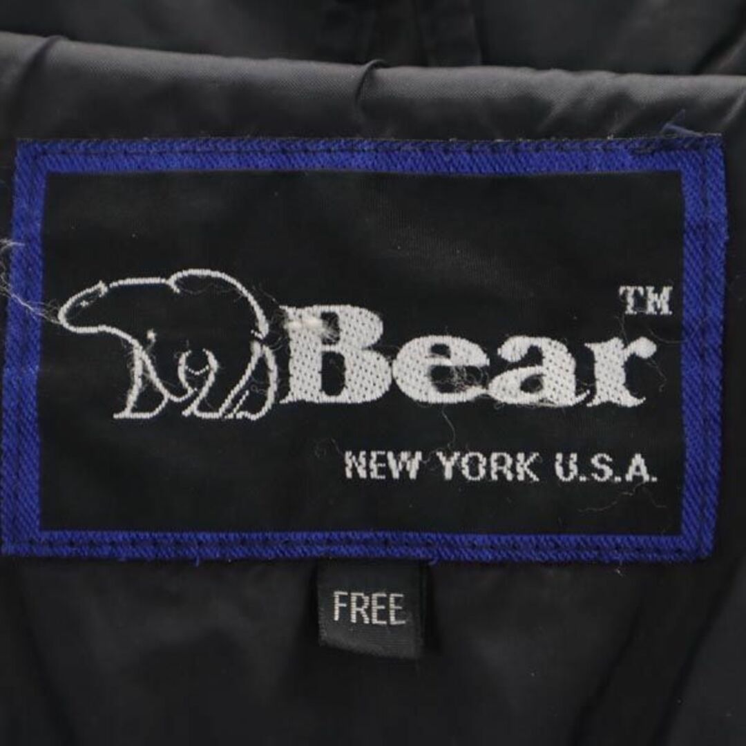 Bear USA - ベアー 90s ロゴ刺繍 ジップジャケット F 黒×赤 Bear Bear USA - ベアー 90s ロゴ刺繍 ジップジャケット F 黒×赤 Bear