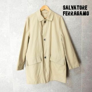 Salvatore Ferragamo - サルヴァトーレフェラガモ コットン×ポリエステル ガンチーニ ステンカラーコート