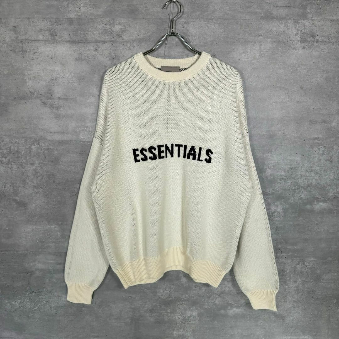 Essential(エッセンシャル)の『ESSENTIALS』エッセンシャルズ (S) フロントロゴジャガードニット メンズのトップス(ニット/セーター)の商品写真