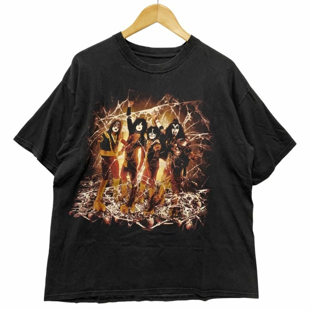 ヴィンテージ KISS バンド Tシャツ 袖 裾ダブル ブラック サイズ ヴィンテージ KISS バンド Tシャツ 袖 裾ダブル ブラック サイズ