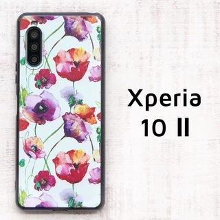 Xperia 10 Ⅱ ポピー フラワー 花 ソフトケース(Androidケース)