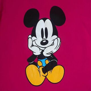 ディズニー(Disney)の90'S  Disney お座りミッキー 青パンミッキーＸＬ 希少カラー　美品(Tシャツ/カットソー(半袖/袖なし))