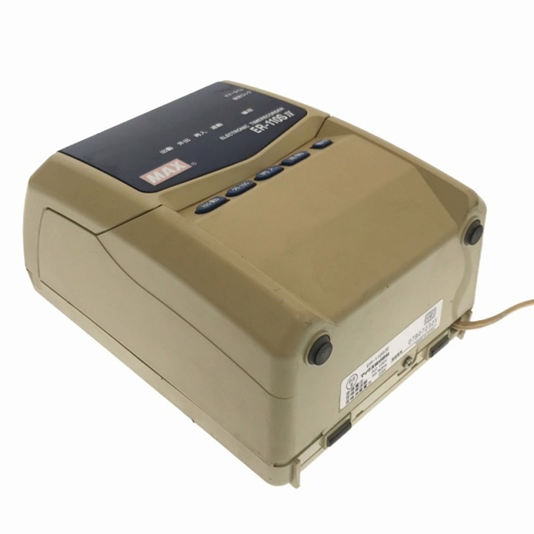 ☆中古品☆MAX マックス タイムレコーダー ER-110S IV タイム ☆中古品☆MAX マックス タイムレコーダー ER-110S IV タイム