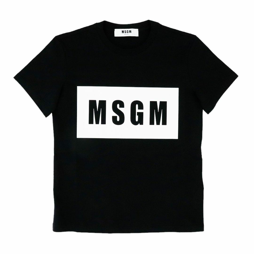 MSGM - MSGM Ｔシャツ 半袖 ブラック ボックスロゴ コットン Sサイズ タグ付き