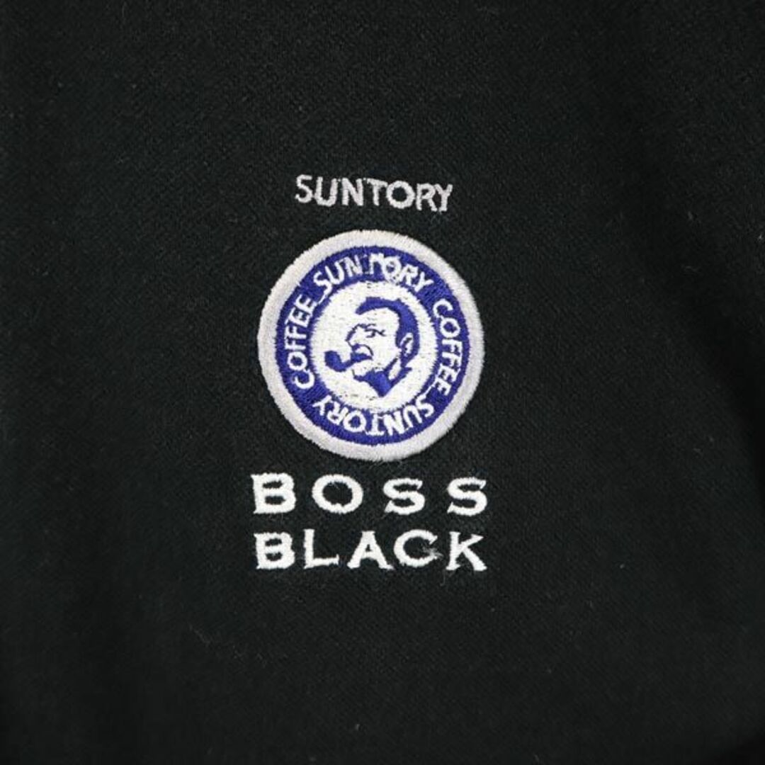 BOSS ボス ビック ロゴ 半袖 ポロシャツ 現行 BOSS - ボス 半袖 ポロシャツ 黒×白 BOSS 鹿の子 メンズの通販