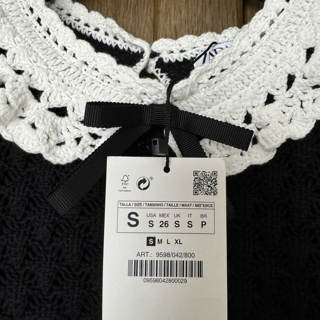 ZARA - 【ZARA】ザラ ピーターパン襟ニットセーターの通販 by ZARA - 【ZARA】ザラ ピーターパン襟ニットセーターの通販 by