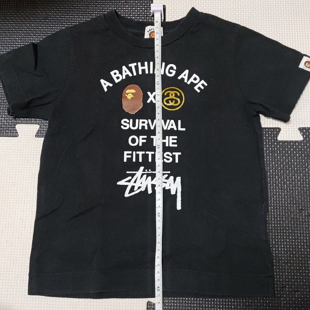 A BATHING APE - STUSSYエイプTシャツBAPEKIDS110cm黒A BATHING A BATHING APE - STUSSYエイプTシャツBAPEKIDS110cm黒A BATHING