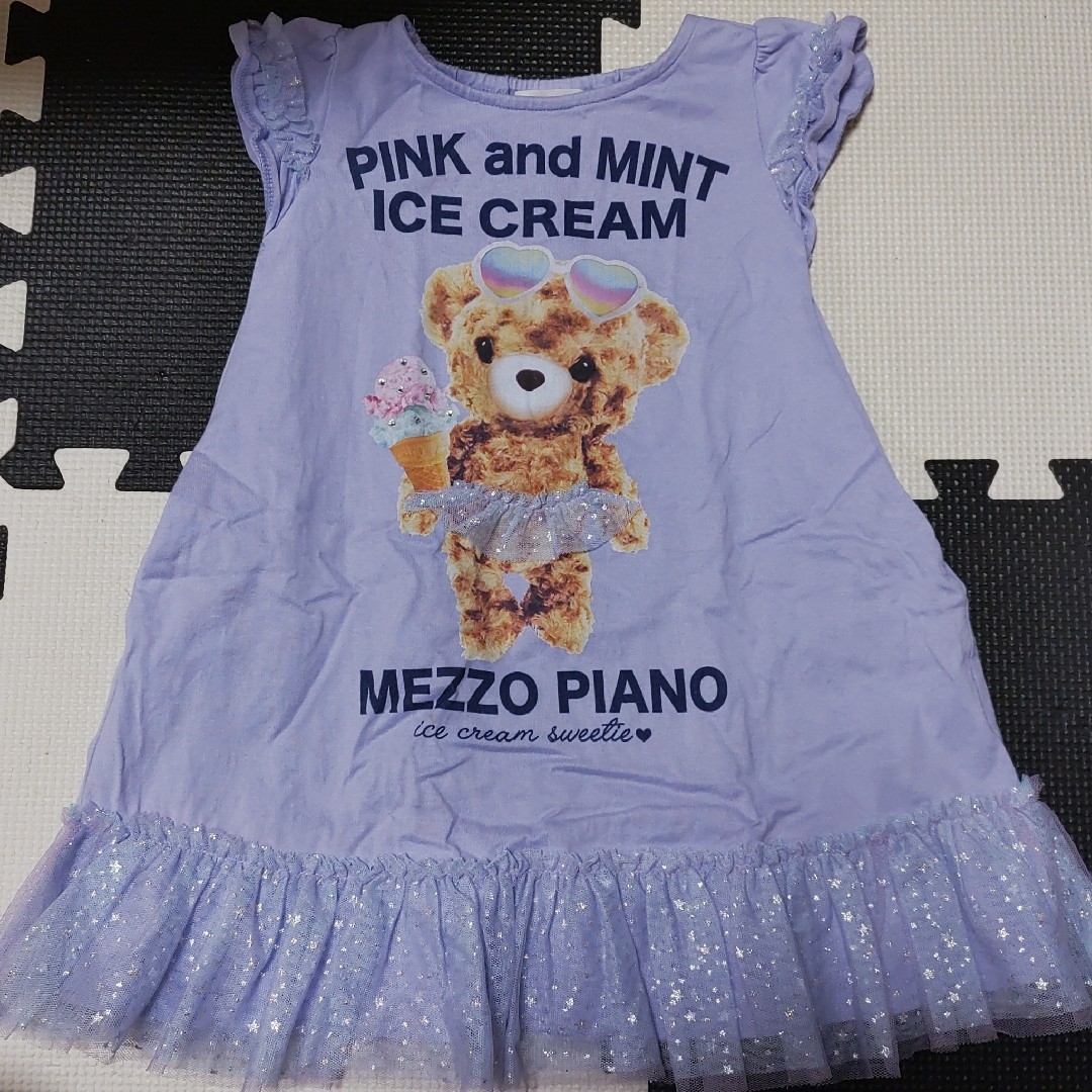mezzo piano junior - メゾピアノ熊アイスくまさんチュニック mezzo piano junior - メゾピアノ熊アイスくまさんチュニック