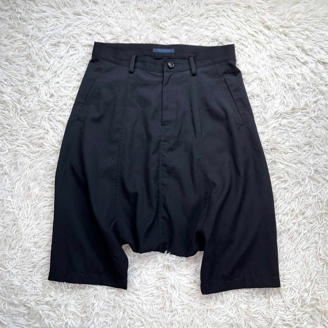 美品】yohji yamamoto シワギャバ サルエル パンツ ブラック 黒 美品】yohji yamamoto シワギャバ サルエル パンツ ブラック 黒