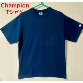 Champion - 【美品】Champion★ショートスリーブポケットTシャツ★ネイビー★紺